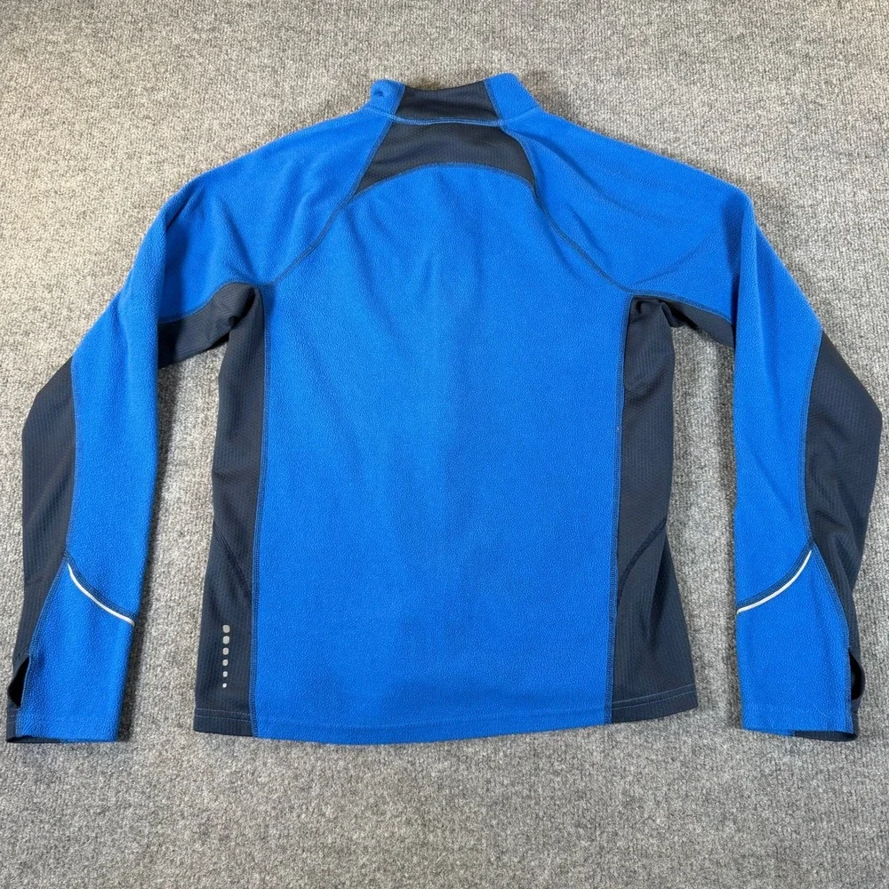 The North Face Mens Blue Quarter Zip Fleece Pullover Thumbholes Small HN #3749